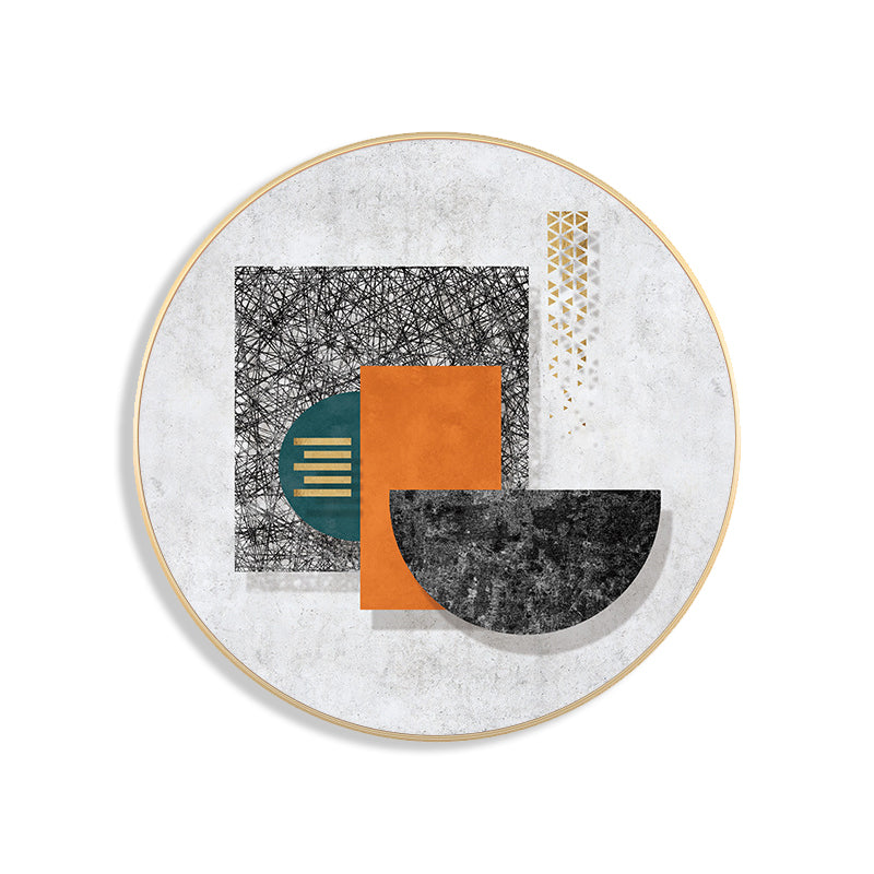 Pastel Color Geometric Canvas Print Textured Wall Art Decor for Bathroom, Multiple Sizes Clearhalo 'Arts' 'Canvas Art' 1763184