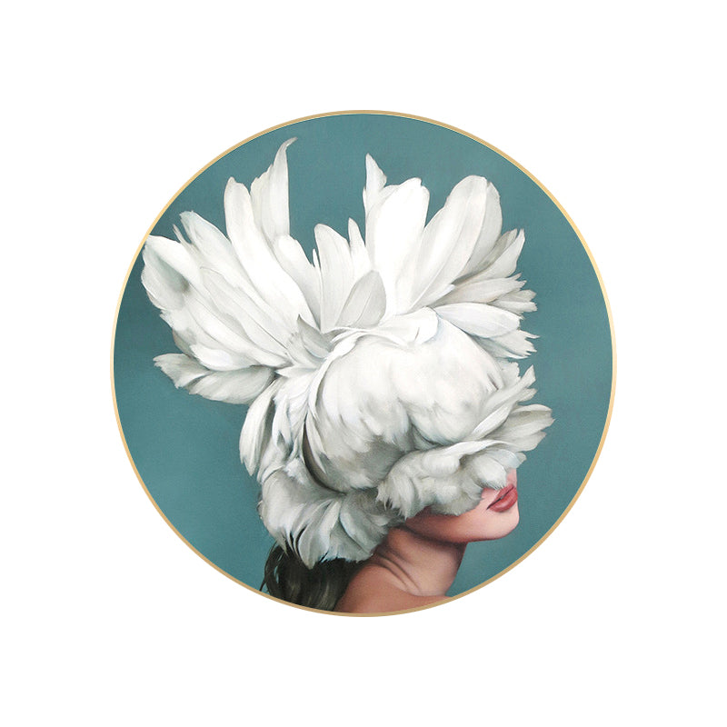 Chic Maiden Painting for Girls Bedroom in Pastel Color, Multiple Sizes Available Clearhalo 'Art Gallery' 'Canvas Art' 'Contemporary Art Gallery' 'Modern' Arts' 1763188