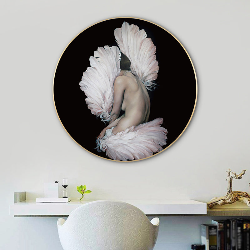 Chic Maiden Painting for Girls Bedroom in Pastel Color, Multiple Sizes Available Clearhalo 'Art Gallery' 'Canvas Art' 'Contemporary Art Gallery' 'Modern' Arts' 1763201