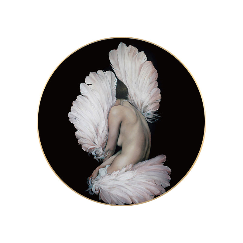 Chic Maiden Painting for Girls Bedroom in Pastel Color, Multiple Sizes Available Clearhalo 'Art Gallery' 'Canvas Art' 'Contemporary Art Gallery' 'Modern' Arts' 1763203