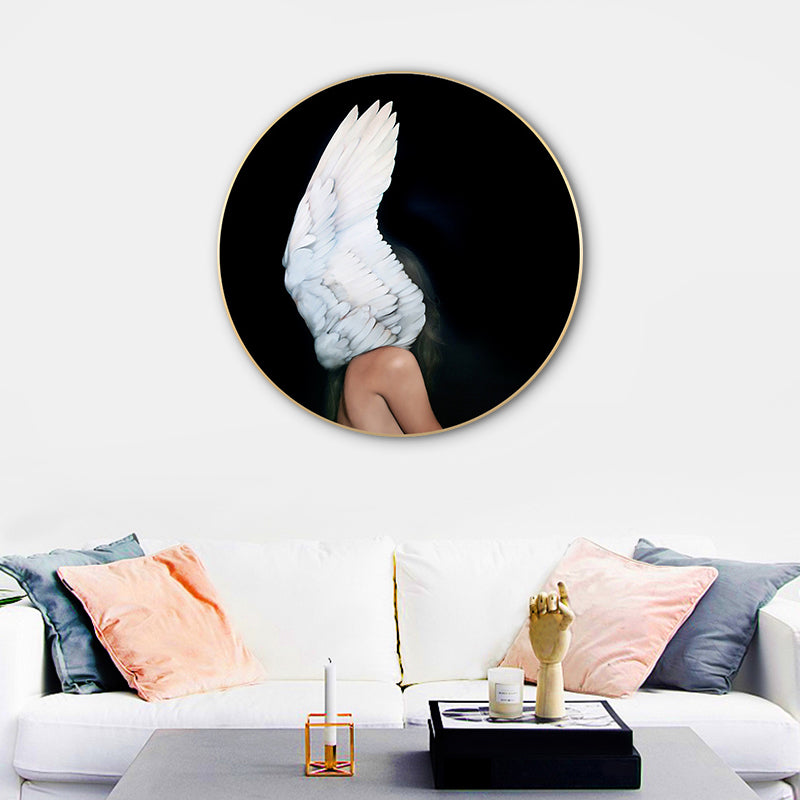 Chic Maiden Painting for Girls Bedroom in Pastel Color, Multiple Sizes Available Clearhalo 'Art Gallery' 'Canvas Art' 'Contemporary Art Gallery' 'Modern' Arts' 1763209