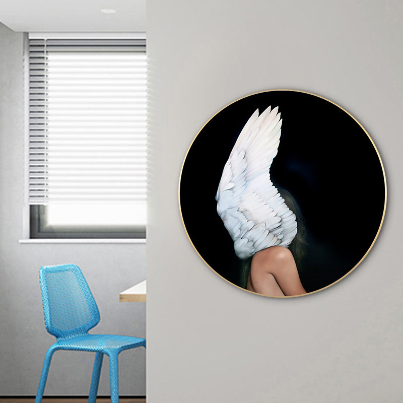 Chic Maiden Painting for Girls Bedroom in Pastel Color, Multiple Sizes Available Clearhalo 'Art Gallery' 'Canvas Art' 'Contemporary Art Gallery' 'Modern' Arts' 1763210