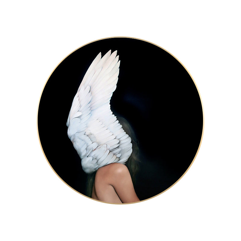 Chic Maiden Painting for Girls Bedroom in Pastel Color, Multiple Sizes Available Clearhalo 'Art Gallery' 'Canvas Art' 'Contemporary Art Gallery' 'Modern' Arts' 1763211