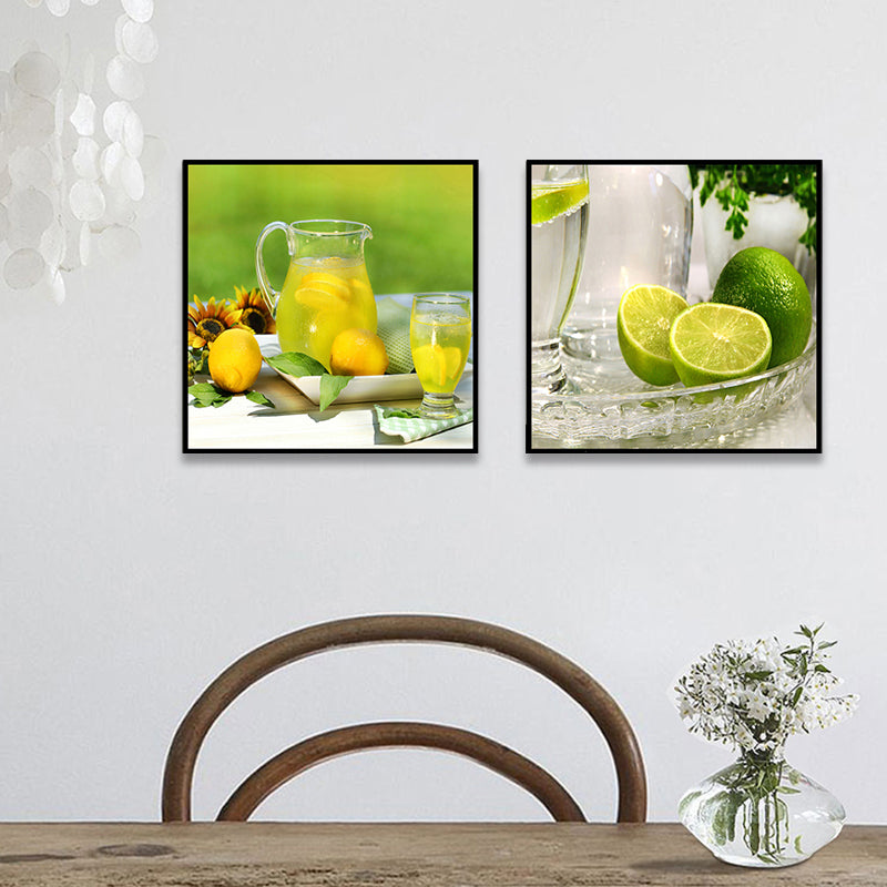 Photograph Drinks Canvas Wall Art Bright Modern Style Wall Decor for Dining Room Clearhalo 'Art Gallery' 'Canvas Art' 'Contemporary Art Gallery' 'Modern' Arts' 1763316