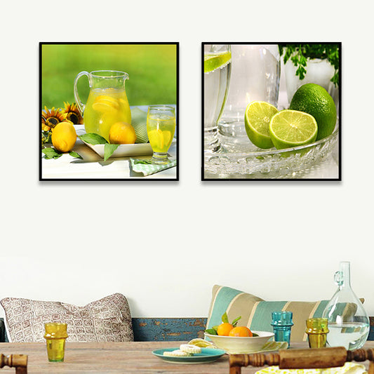 Photograph Drinks Canvas Wall Art Bright Modern Style Wall Decor for Dining Room Clearhalo 'Art Gallery' 'Canvas Art' 'Contemporary Art Gallery' 'Modern' Arts' 1763317