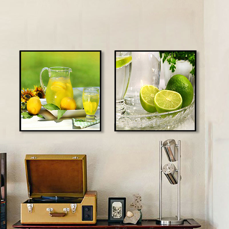 Photograph Drinks Canvas Wall Art Bright Modern Style Wall Decor for Dining Room Clearhalo 'Art Gallery' 'Canvas Art' 'Contemporary Art Gallery' 'Modern' Arts' 1763318