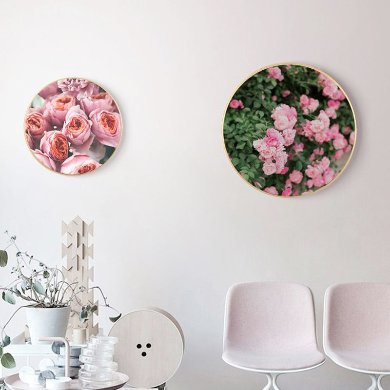 French Country Flower Blossom Canvas Pastel Color Textured Painting for Living Room Clearhalo 'Arts' 'Canvas Art' 1763333