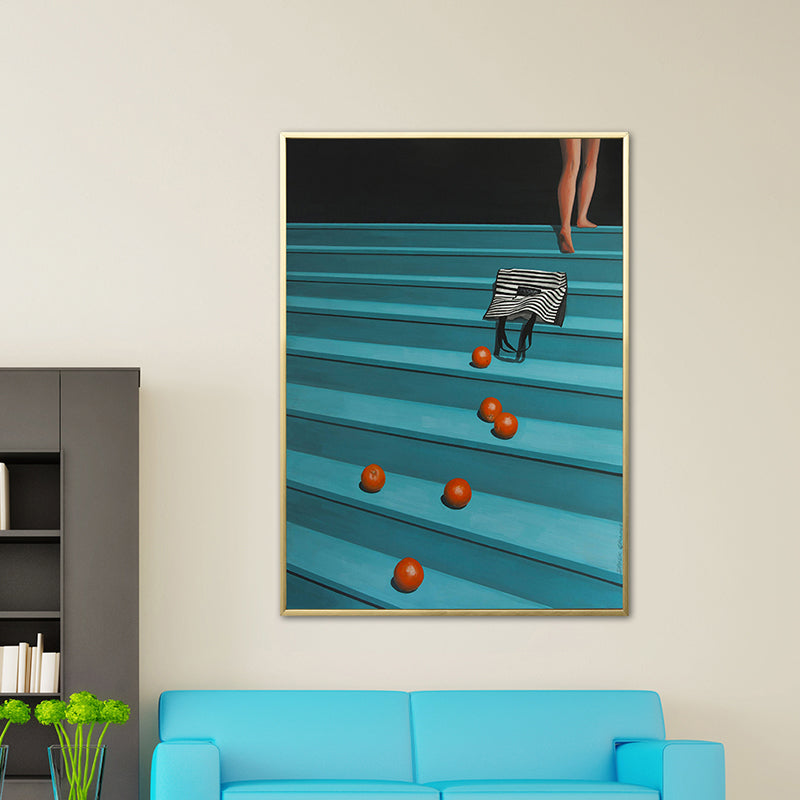 Fruit Oranges Art Print Nordic Style Canvas Wall Decor in Dark Color for Living Room Clearhalo 'Arts' 'Canvas Art' 1763425