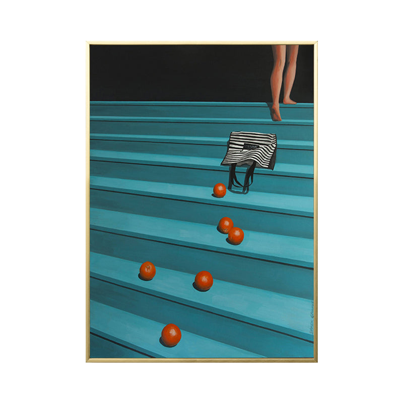 Fruit Oranges Art Print Nordic Style Canvas Wall Decor in Dark Color for Living Room Clearhalo 'Arts' 'Canvas Art' 1763426