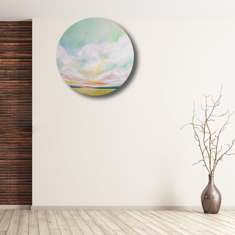 Contemporary Art Hand Painted Canvas Pastel Color Prairie-Scape Painting, Multiple Sizes Options Clearhalo 'Arts' 'Canvas Art' 1763440