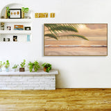 Relaxing Seaside Scene Wall Decor for Bathroom Photography Canvas Print, Multiple Sizes Clearhalo 'Art Gallery' 'Canvas Art' 'Contemporary Art Gallery' 'Modern' Arts' 1763466