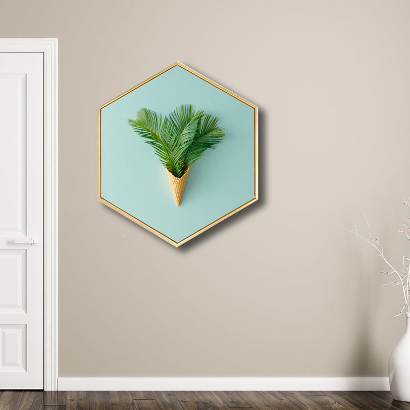Green Botanical Canvas Print Scandinavian Textured Wall Art Decor for Living Room Green Clearhalo 'Arts' 'Canvas Art' 1763486