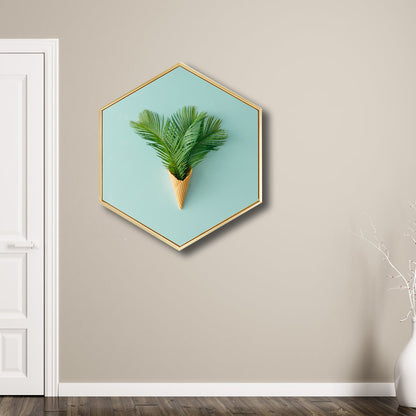 Green Botanical Canvas Print Scandinavian Textured Wall Art Decor for Living Room Green Clearhalo 'Arts' 'Canvas Art' 1763486
