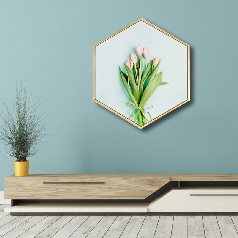 Green Botanical Canvas Print Scandinavian Textured Wall Art Decor for Living Room Clearhalo 'Arts' 'Canvas Art' 1763494