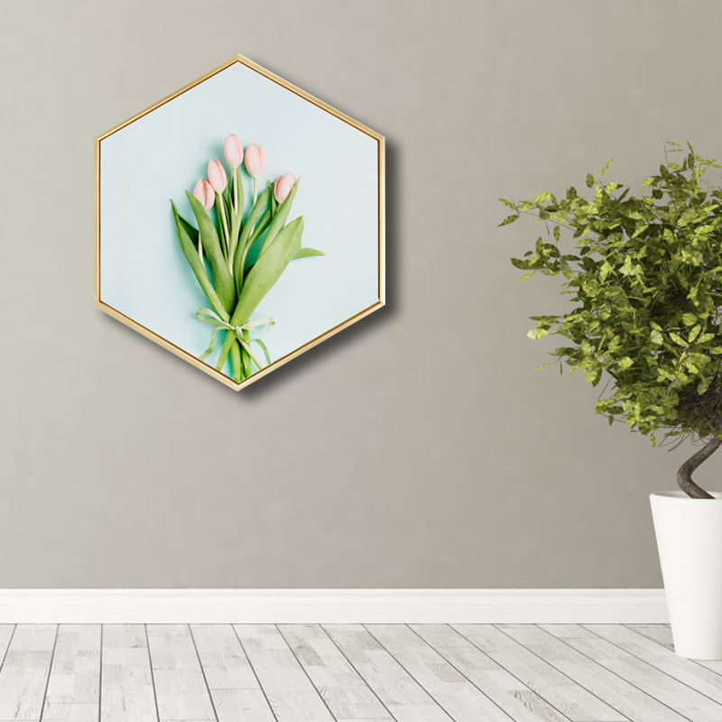 Green Botanical Canvas Print Scandinavian Textured Wall Art Decor for Living Room Clearhalo 'Arts' 'Canvas Art' 1763495
