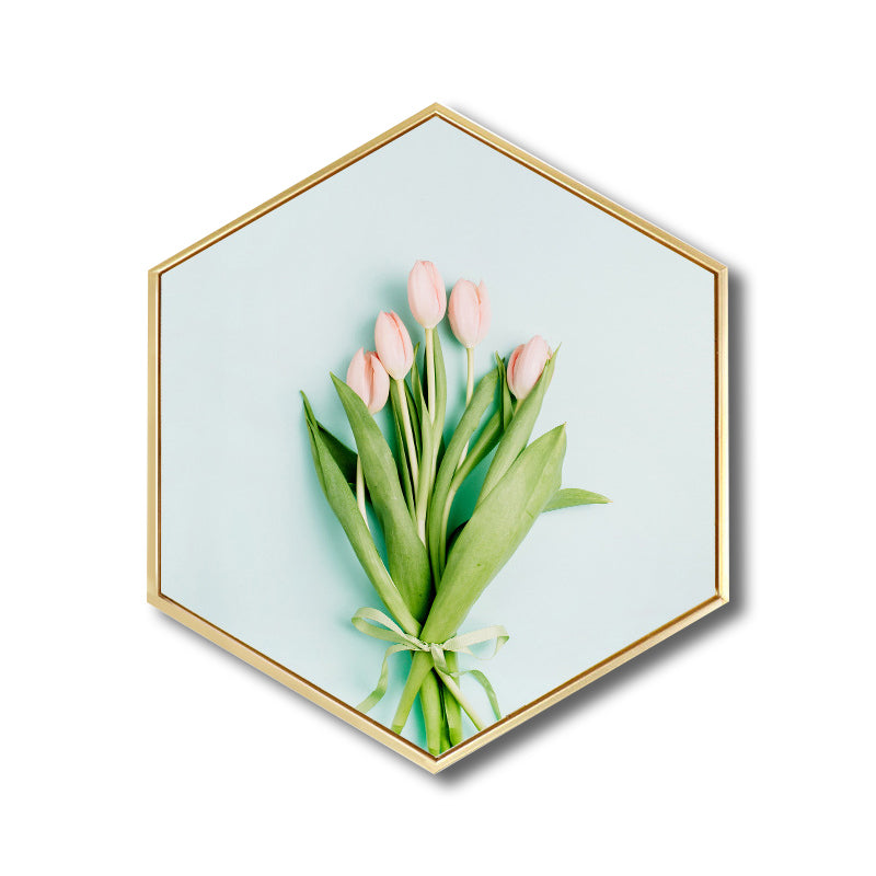 Green Botanical Canvas Print Scandinavian Textured Wall Art Decor for Living Room Clearhalo 'Arts' 'Canvas Art' 1763496