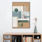 Modern Wall Art Decor Pastel Color Illustration Geometric and House Interior Canvas Clearhalo 'Art Gallery' 'Canvas Art' 'Kids' Arts' 1763513