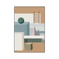 Modern Wall Art Decor Pastel Color Illustration Geometric and House Interior Canvas Clearhalo 'Art Gallery' 'Canvas Art' 'Kids' Arts' 1763514