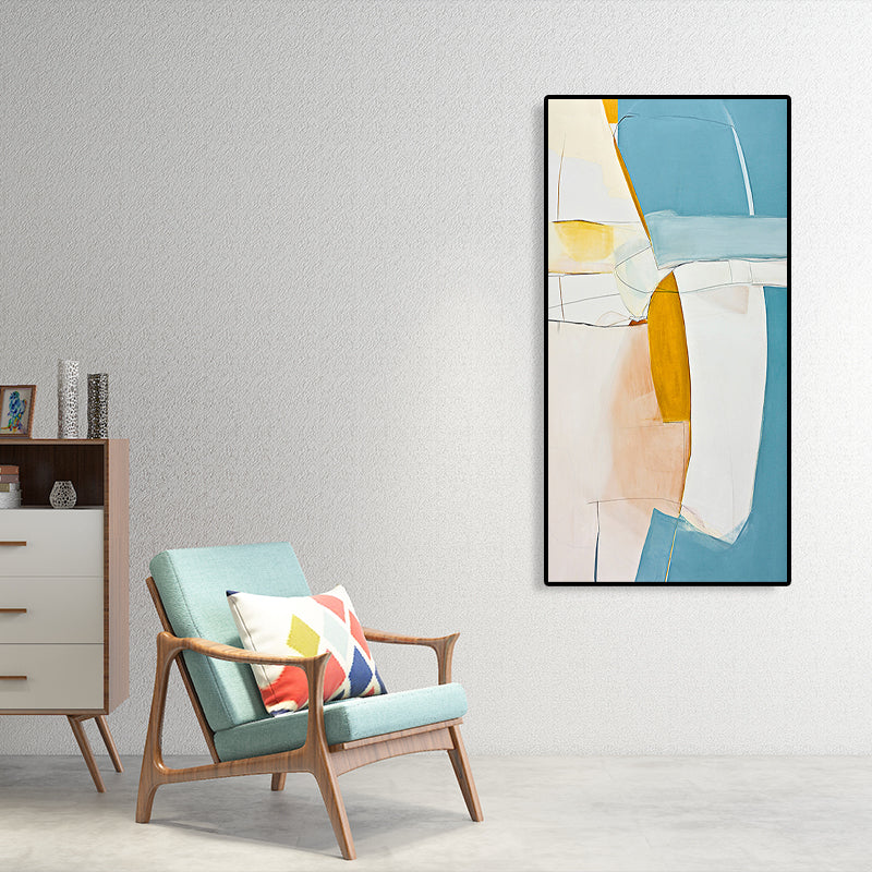 Mid-Century Modern Wall Art Print Light Color Abstract Painting, Multiple Sizes Options Clearhalo 'Arts' 'Canvas Art' 1763540
