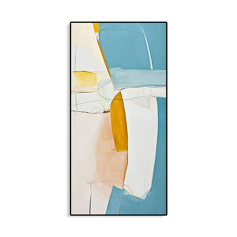 Mid-Century Modern Wall Art Print Light Color Abstract Painting, Multiple Sizes Options Clearhalo 'Arts' 'Canvas Art' 1763541