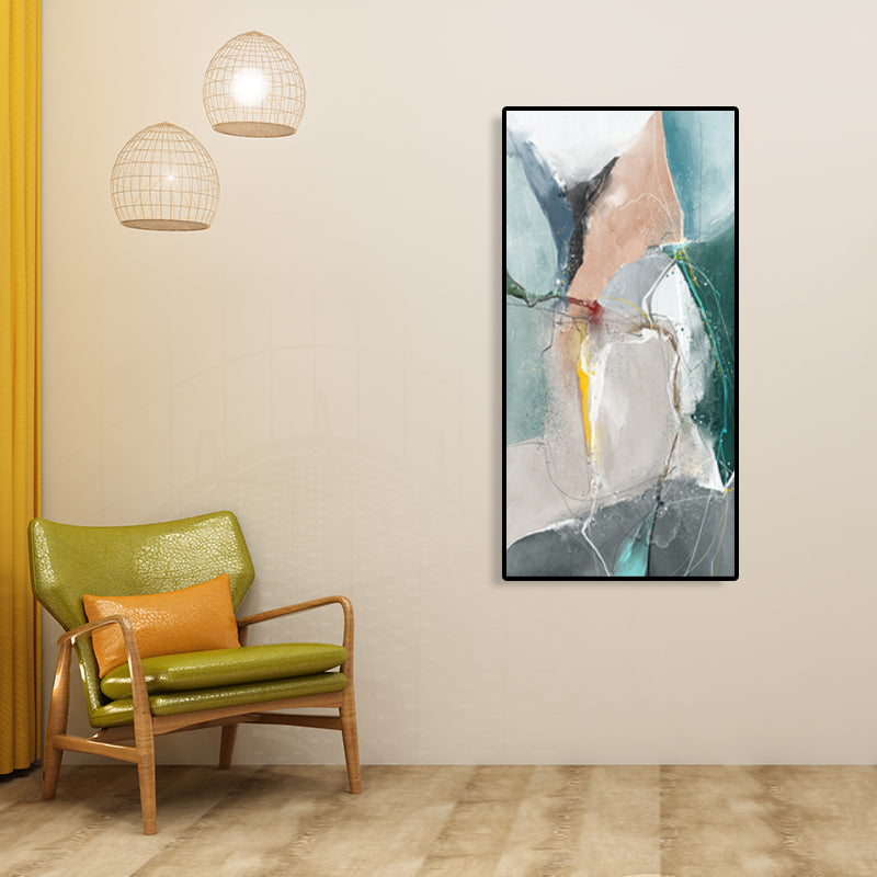 Mid-Century Modern Wall Art Print Light Color Abstract Painting, Multiple Sizes Options Clearhalo 'Arts' 'Canvas Art' 1763550