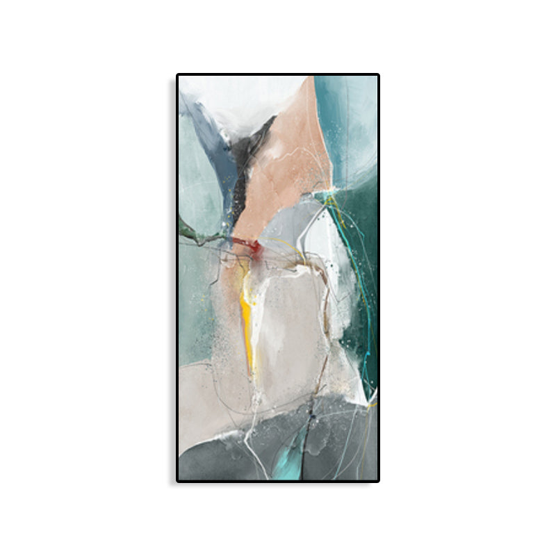 Mid-Century Modern Wall Art Print Light Color Abstract Painting, Multiple Sizes Options Clearhalo 'Arts' 'Canvas Art' 1763552