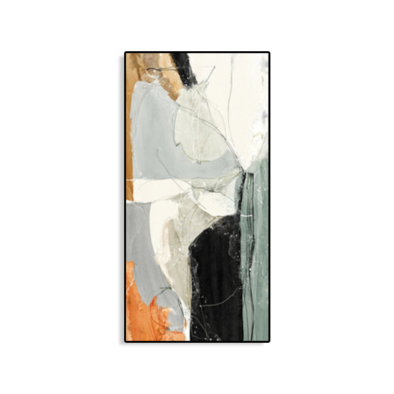 Mid-Century Modern Wall Art Print Light Color Abstract Painting, Multiple Sizes Options Clearhalo 'Arts' 'Canvas Art' 1763556