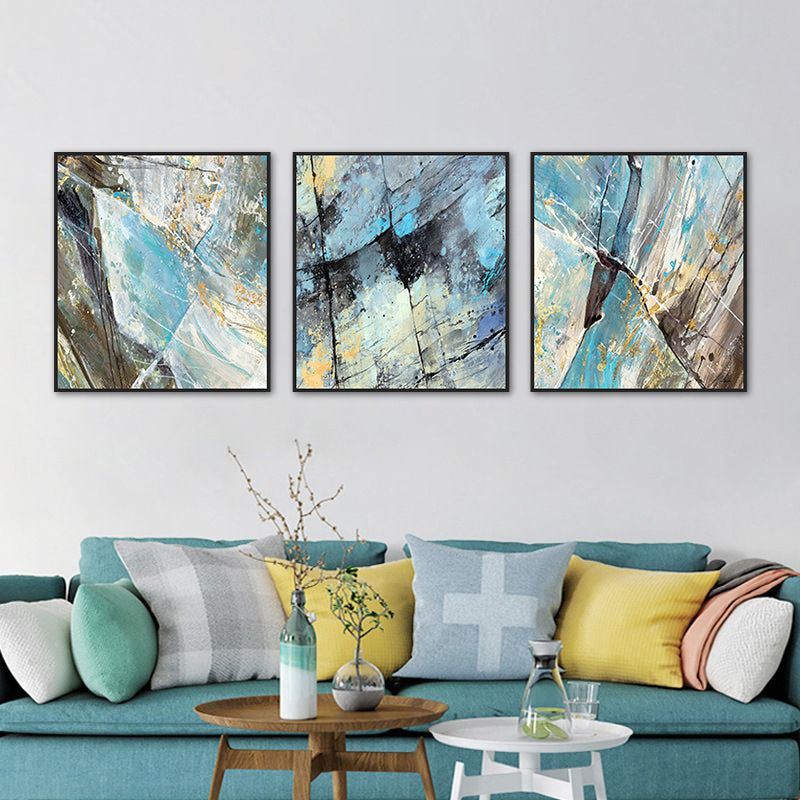 Textured Hand Printed Painting Canvas Modern Art Style Wall Decor for Playroom, Set of Three Clearhalo 'Arts' 'Canvas Art' 1763576