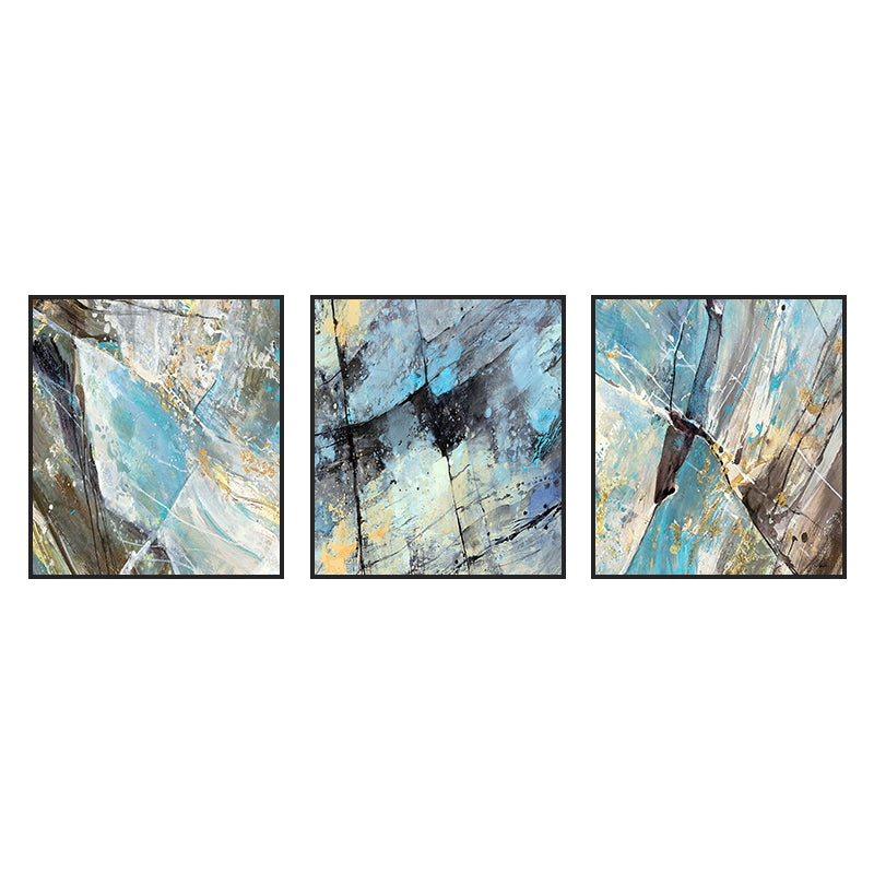 Textured Hand Printed Painting Canvas Modern Art Style Wall Decor for Playroom, Set of Three Clearhalo 'Arts' 'Canvas Art' 1763577