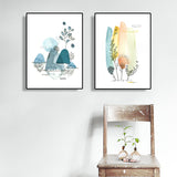 Modern Botanical Trees Canvas Art Pastel Color Textured Wall Decor for Living Room Clearhalo 'Art Gallery' 'Canvas Art' 'Contemporary Art Gallery' 'Modern' Arts' 1763613