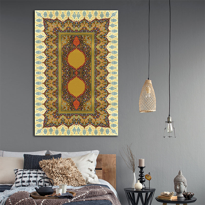Art Nouveau Paisley Pattern Canvas Light Color Girls Bedroom Painting, Multiple Sizes Brown Clearhalo 'Arts' 'Canvas Art' 1763648