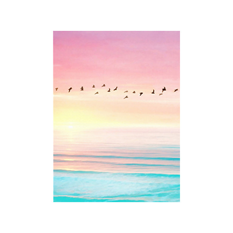 Contemporary Bird and Sky Painting Canvas Pink Photography Wall Art Decor, Multiple Sizes Clearhalo 'Art Gallery' 'Canvas Art' 'Contemporary Art Gallery' 'Modern' Arts' 1763655