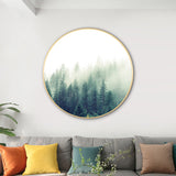 Light Color Misty Forest Canvas Photography Country Textured Painting for Bedroom Clearhalo 'Art Gallery' 'Canvas Art' 'Country Art Gallery' 'French Country' 'Rustic' Arts' 1763739