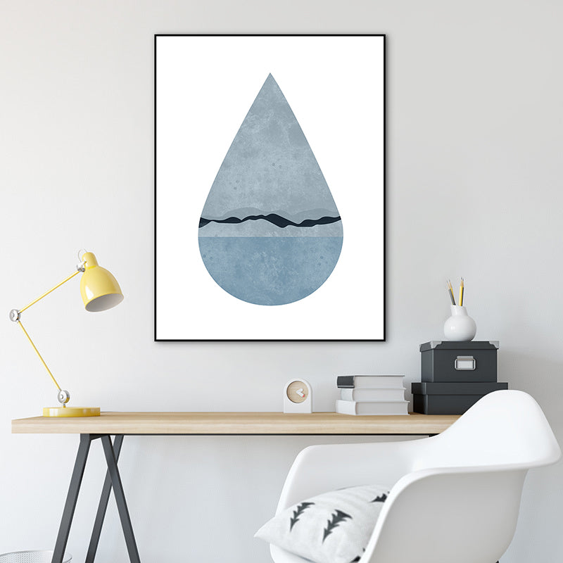 Vast Sea Landscape Wrapped Canvas Scandinavian Textured Home Gallery Wall Art Print Blue Clearhalo 'Arts' 'Canvas Art' 1763770