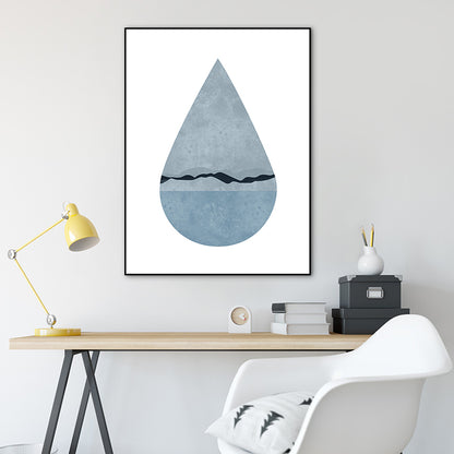 Vast Sea Landscape Wrapped Canvas Scandinavian Textured Home Gallery Wall Art Print Blue Clearhalo 'Arts' 'Canvas Art' 1763770