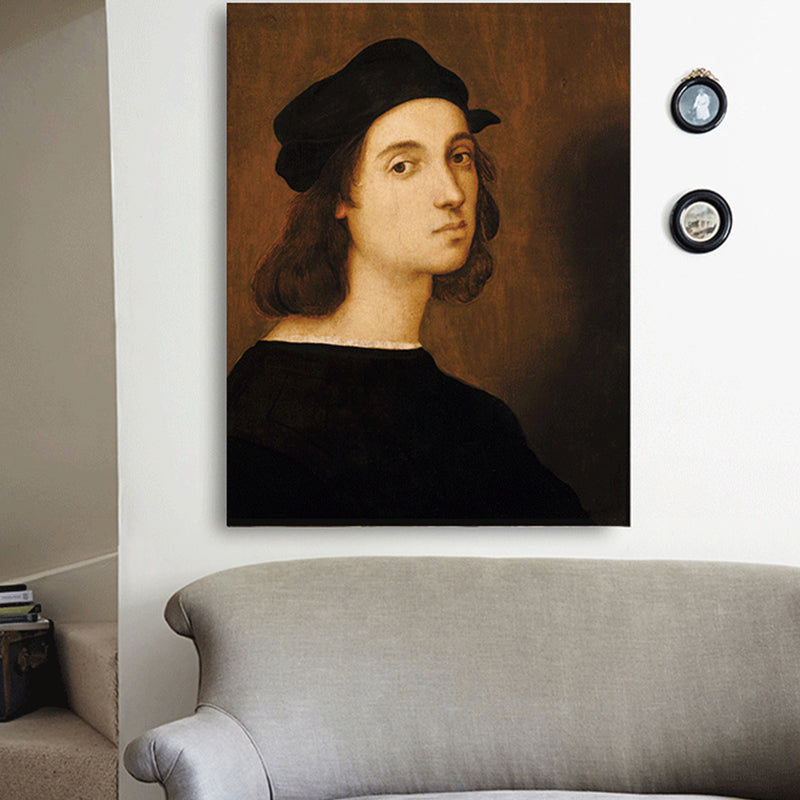 Renaissance Style Figure Canvas Boys Bedroom Wall Art Decor in Brown, Multiple Sizes Brown Clearhalo 'Arts' 'Canvas Art' 1763791