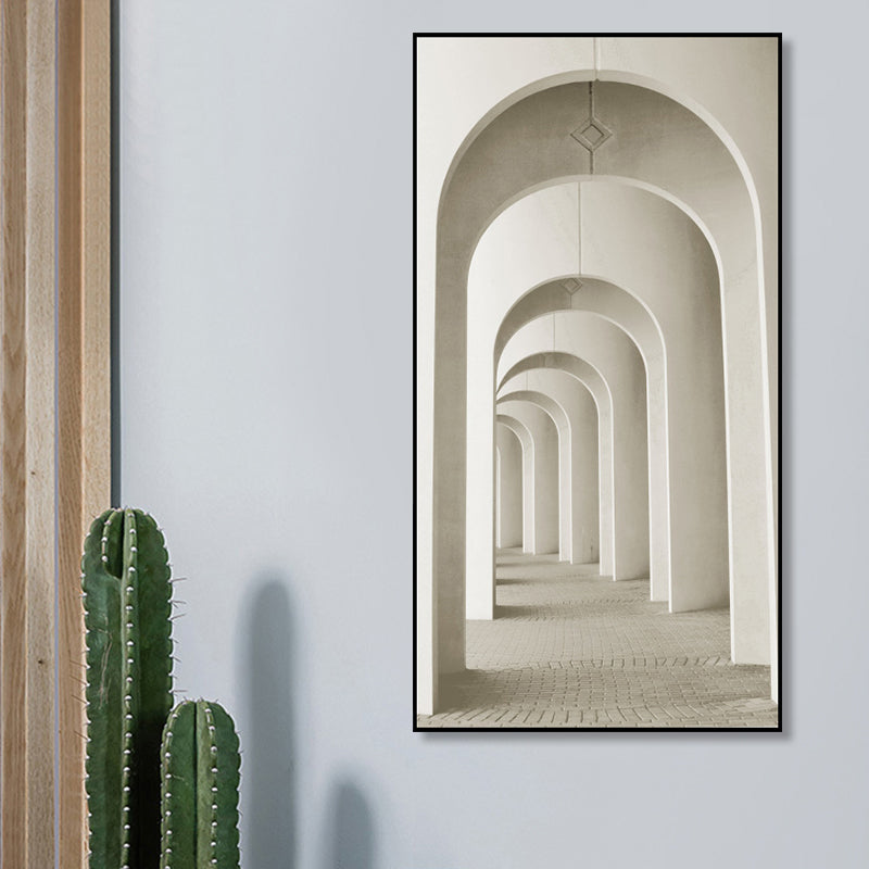 Modern Long Corridor Canvas Art for Bedroom Photography Wall Decor, Multiple Sizes Clearhalo 'Art Gallery' 'Canvas Art' 'Contemporary Art Gallery' 'Modern' Arts' 1763845