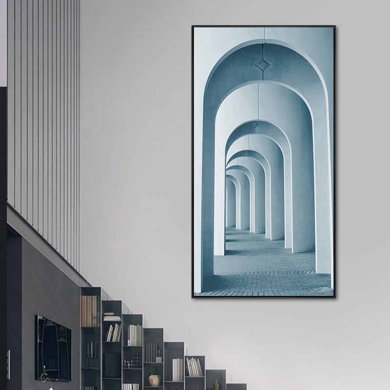 Modern Long Corridor Canvas Art for Bedroom Photography Wall Decor, Multiple Sizes Clearhalo 'Art Gallery' 'Canvas Art' 'Contemporary Art Gallery' 'Modern' Arts' 1763851