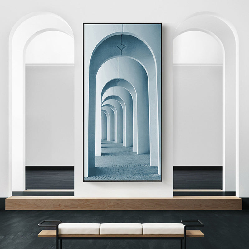 Modern Long Corridor Canvas Art for Bedroom Photography Wall Decor, Multiple Sizes Clearhalo 'Art Gallery' 'Canvas Art' 'Contemporary Art Gallery' 'Modern' Arts' 1763852