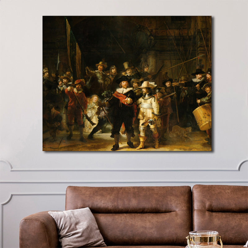 Gathering Oil Painting Art Print Renaissance Canvas Wall Decor, Multiple Sizes Options Clearhalo 'Arts' 'Canvas Art' 1763855