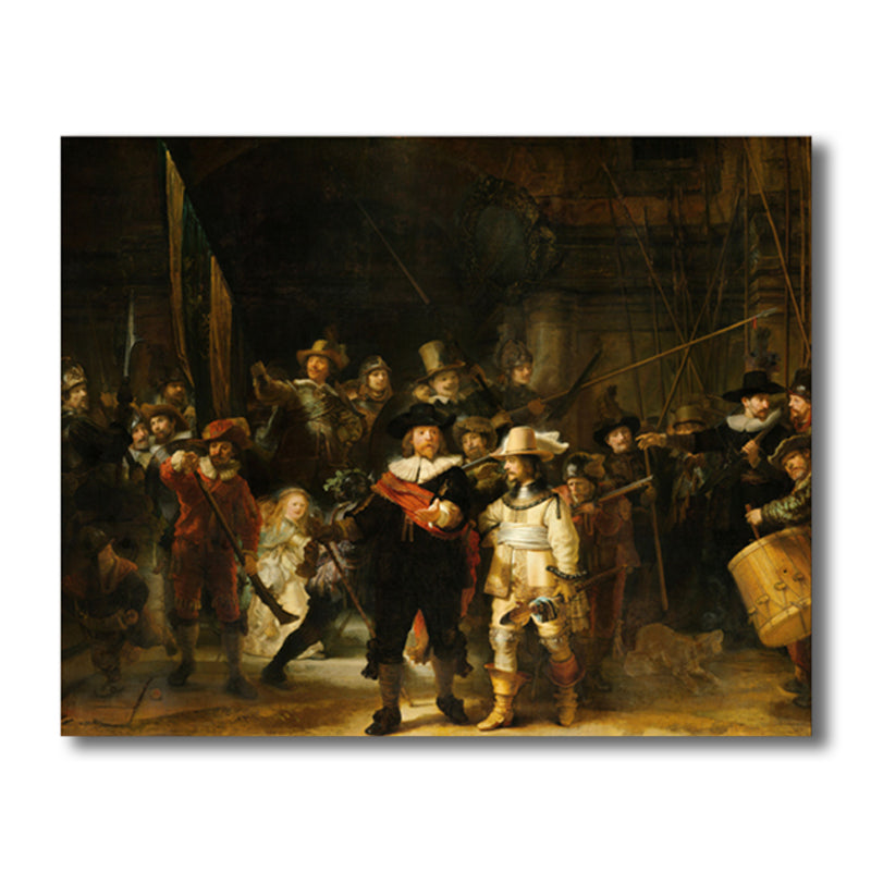 Gathering Oil Painting Art Print Renaissance Canvas Wall Decor, Multiple Sizes Options Clearhalo 'Arts' 'Canvas Art' 1763857