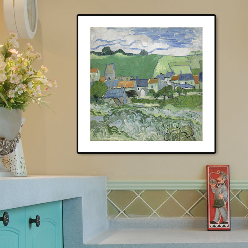 Soft Color Impressionism Canvas Art Farmfield View Wall Decor for Kitchen, Multiple Sizes Green Clearhalo 'Arts' 'Canvas Art' 1763868