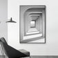 Long Corridor Wall Art Decor Vintage Canvas Textured Painting in Gray, Multiple Sizes Clearhalo 'Arts' 'Canvas Art' 1763903