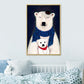 Nordic Animal Drawing Canvas Art Pastel Color Bedroom Wall Decor, Multiple Sizes Available Clearhalo 'Arts' 'Canvas Art' 1763935