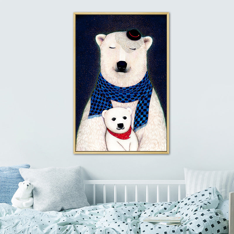 Nordic Animal Drawing Canvas Art Pastel Color Bedroom Wall Decor, Multiple Sizes Available Clearhalo 'Arts' 'Canvas Art' 1763935