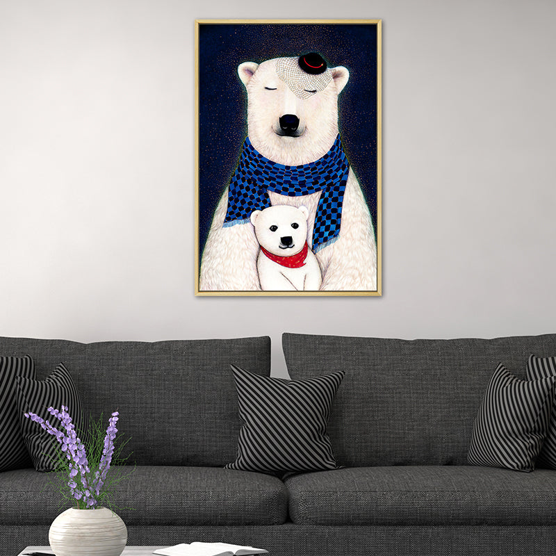 Nordic Animal Drawing Canvas Art Pastel Color Bedroom Wall Decor, Multiple Sizes Available Clearhalo 'Arts' 'Canvas Art' 1763936