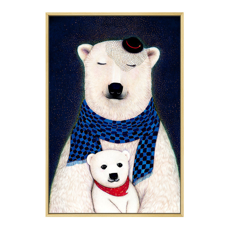 Nordic Animal Drawing Canvas Art Pastel Color Bedroom Wall Decor, Multiple Sizes Available Clearhalo 'Arts' 'Canvas Art' 1763937