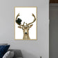 Nordic Animal Drawing Canvas Art Pastel Color Bedroom Wall Decor, Multiple Sizes Available Clearhalo 'Arts' 'Canvas Art' 1763952