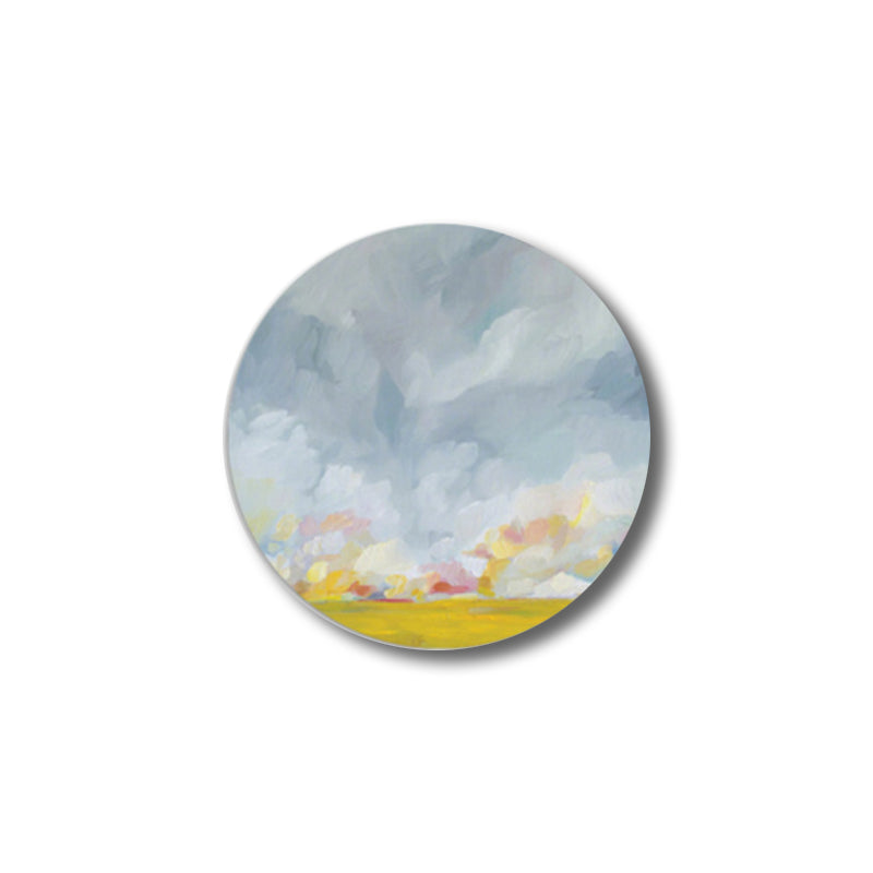 Pastel Color Cloud Scenery Painting Textured Modern Art Dining Room Canvas Print Clearhalo 'Arts' 'Canvas Art' 1763958