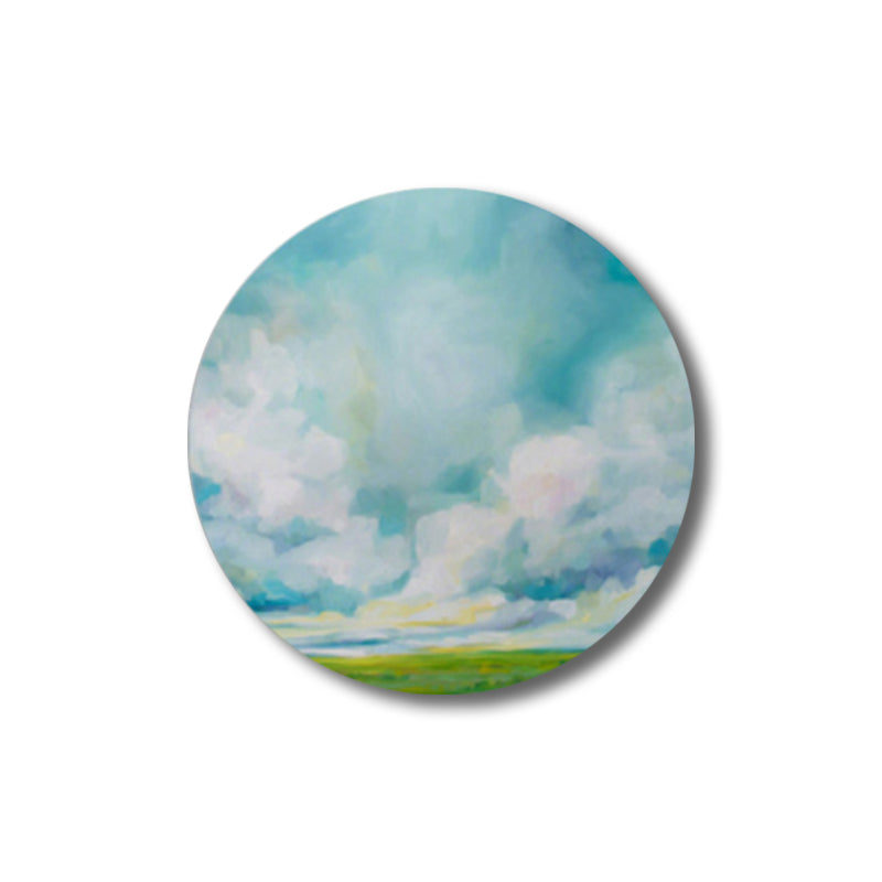 Pastel Color Cloud Scenery Painting Textured Modern Art Dining Room Canvas Print Clearhalo 'Arts' 'Canvas Art' 1763965